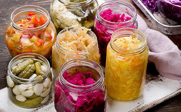 Fermented-vegetables-in-jars-Fermented-Foods-ss-body | 5 Best Anti-aging Foods for Gut Health